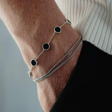 EQUAL ONYX BRACELET 950 STERLING SILVER